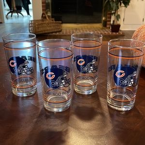 Vintage Chicago Bears Drinking Glasses